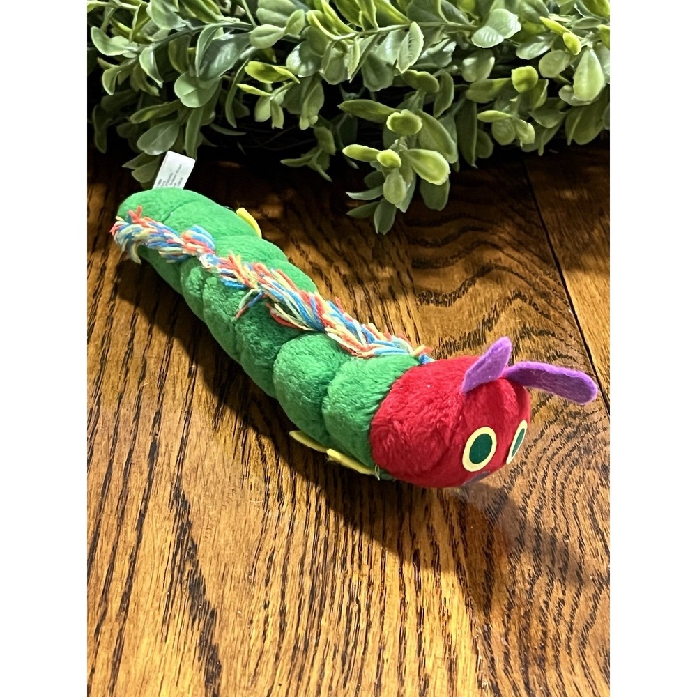 The Very Hungry Caterpillar ERIC CARLE Small Plush Stuffed Animal 8" 1988 Vtg